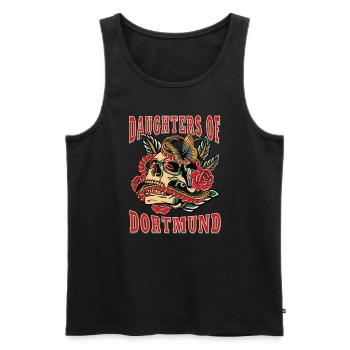 Dortmund Power-Frau daughters of Dortmund - Männer Premium Bio Tank Top - Schwarz - Vorne - Michal (187cm)