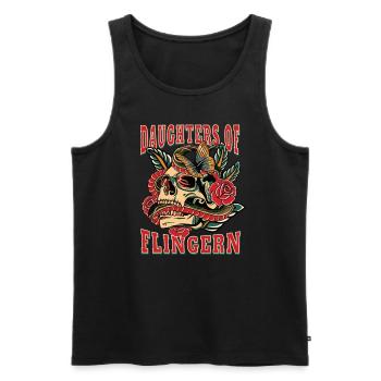 Düsseldorf daughters of Flingern - Männer Premium Bio Tank Top - Schwarz - Vorne - Michal (187cm)