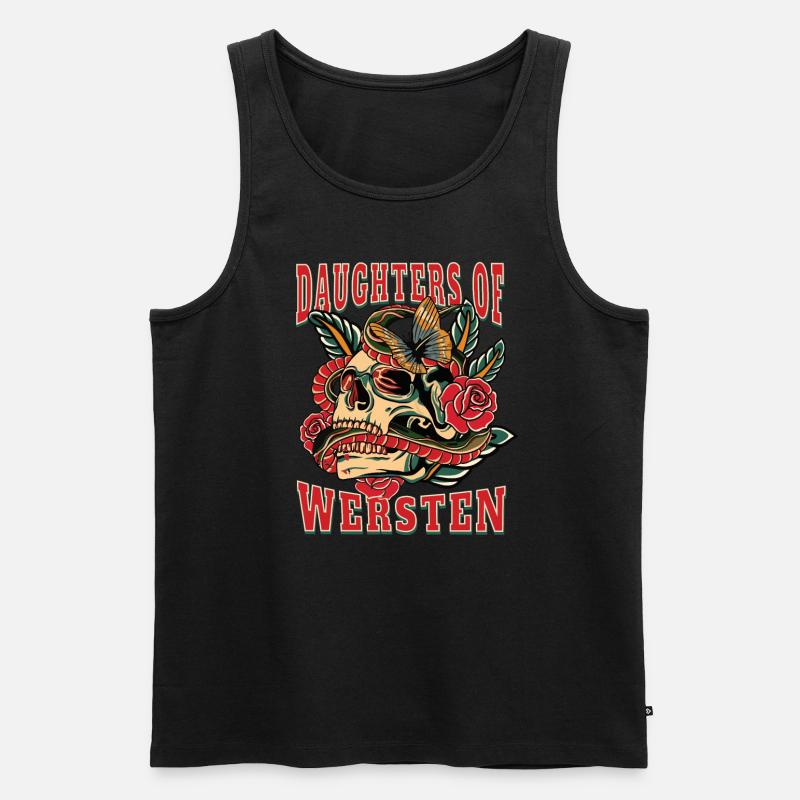 Düsseldorf daughters of Wersten - Männer Premium Bio Tank Top - Schwarz