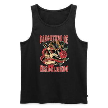 Heidelberg Power-Frau daughters of Heidelberg - Männer Premium Bio Tank Top - Schwarz - Vorne - Michal (187cm)