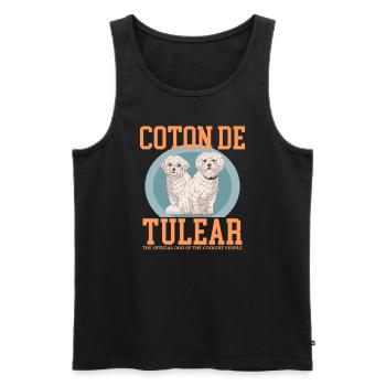 Coton de Tuléar | Cadeau de propriétaire de chien de chien - Débardeur bio Premium Homme - noir - Devant - Michal (187cm)