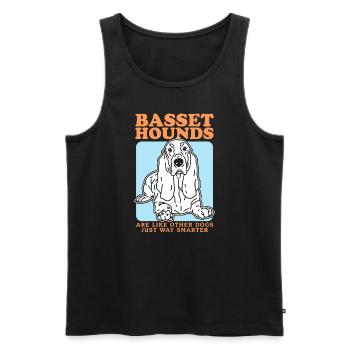 Basset Hound Dog Propriétaire Cadeau - Débardeur bio Premium Homme - noir - Devant - Michal (187cm)