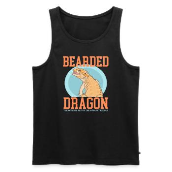 Bearded Dragons Reptiles Owner Gift - Men's Premium Organic Tank Top - black - Front - Michal (187cm)