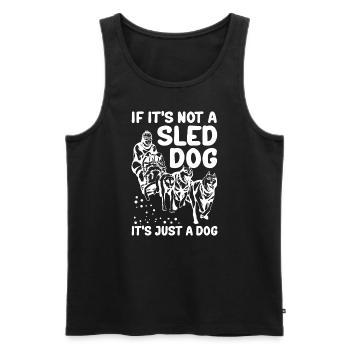 Mushing Schlittenhunde Hundeschlitten Geschenk - Männer Premium Bio Tank Top - Schwarz - Vorne - AI Model Male 178 light (178cm)