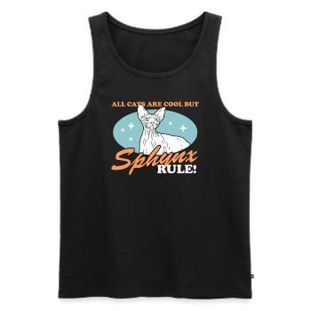 Sphynx Cat Cat Propriétaire De Chat Propriétaire de Chat Cadeau - Débardeur bio Premium Homme - noir - Devant - Michal (187cm)