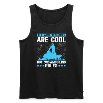 Snowmobile Snowmobile Snowmobile Gift - Men's Premium Organic Tank Top - black - Front - AI Model Male 178 light (178cm)