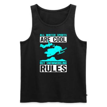 Snowmobile Snowmobile Gift - Men's Premium Organic Tank Top - black - Front - Michal (187cm)
