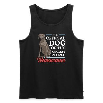 Weimaraner Hunde | Hundebesitzer Geschenk - Männer Premium Bio Tank Top - Schwarz - Vorne - AI Model Male 178 light (178cm)