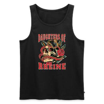 Rheine Frau Geschenk daughters of Rheine Frauen - Männer Premium Bio Tank Top - Schwarz - Vorne - Michal (187cm)