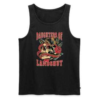 Landshut Frau Geschenk daughters of Landshut - Männer Premium Bio Tank Top - Schwarz - Vorne - Michal (187cm)