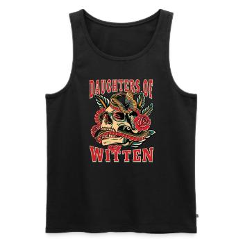 Witten Frau Geschenk daughters of Witten Frauen - Männer Premium Bio Tank Top - Schwarz - Vorne - Michal (187cm)