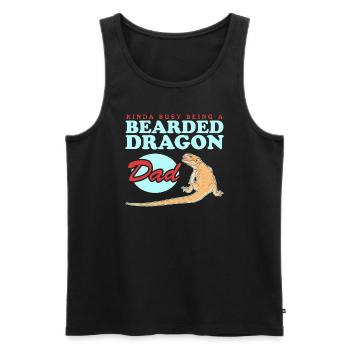 Bearded Dragon Dad | Bearded Dragon Reptiles Gift - Men's Premium Organic Tank Top - black - Front - Michal (187cm)