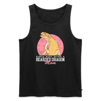 Bearded Dragon Mom Reptiles Bearded Dragons Gift - Men's Premium Organic Tank Top - black - Front - Michal (187cm)