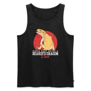 Dragon barbu Papa Reptiles Dragons barbus Cadeau - Débardeur bio Premium Homme - noir - Devant - Michal (187cm)