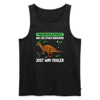| des dinosaures Parasaurolophus Cadeau Dinos - Débardeur bio Premium Homme - noir - Devant - Michal (187cm)