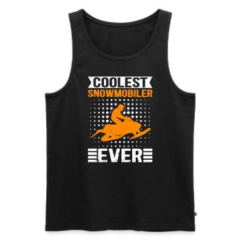 Snowmobile Snowmobiler Snowmobile Gift - Men's Premium Organic Tank Top - black - Front - AI Model Male 178 light (178cm)