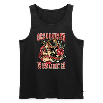 Oberhausen woman gift it escalates anyway women - Men's Premium Organic Tank Top - black - Front - AI Model Male 178 light (178cm)