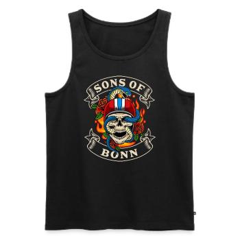 Bonn Biker Gift sons of Bonn - Men's Premium Organic Tank Top - black - Front - Michal (187cm)