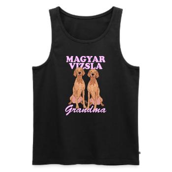 Magyar Vizsla Grandma Dog Owner Gift - Men's Premium Organic Tank Top - black - Front - Michal (187cm)