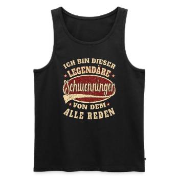 Je suis ce Schwenninger légendaire - Débardeur bio Premium Homme - noir - Devant - Michal (187cm)
