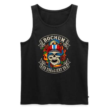 Bochum Biker Geschenk es eskaliert eh Bochum - Männer Premium Bio Tank Top - Schwarz - Vorne - Michal (187cm)