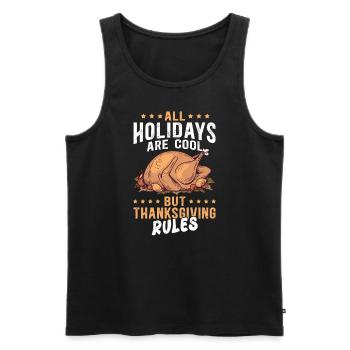 Thanksgiving Day Turquie Cadeau de Thanksgiving - Débardeur bio Premium Homme - noir - Devant - Michal (187cm)