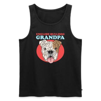 Deutsch Bulldog Grand-père | Cadeau de propriétaire de chien - Débardeur bio Premium Homme - noir - Devant - Michal (187cm)