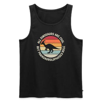 Parasaurolophus Dinos Dinosaure Cadeau - Débardeur bio Premium Homme - noir - Devant - Michal (187cm)