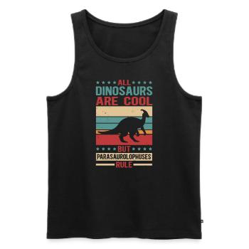 Parasaurolophus Dinosaure Dinos Cadeau - Débardeur bio Premium Homme - noir - Devant - Michal (187cm)