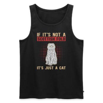 Schottische Faltohrkatze Scottish Fold Geschenk - Männer Premium Bio Tank Top - Schwarz - Vorne - Michal (187cm)