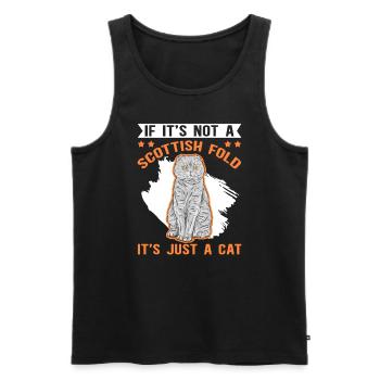 Scottish Folding Ear Cat Cat Owner Gift - Men's Premium Organic Tank Top - black - Front - Michal (187cm)