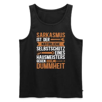 Hausmeister Facility Manager Hauswart Geschenk - Männer Premium Bio Tank Top - Schwarz - Vorne - AI Model Male 178 light (178cm)