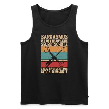 Hausmeister Facility Manager | Hauswart Geschenk - Männer Premium Bio Tank Top - Schwarz - Vorne - AI Model Male 178 light (178cm)