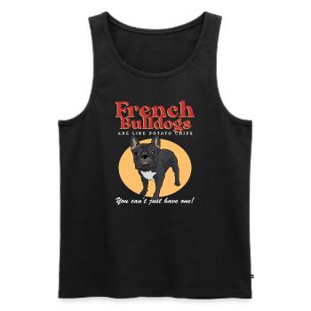 French Bulldog French Bulldog Gift - Men's Premium Organic Tank Top - black - Front - Michal (187cm)