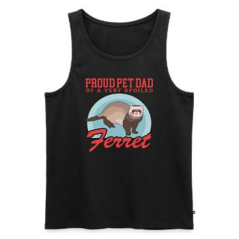 Ferret Dad Ferret Owner Ferret Gift - Men's Premium Organic Tank Top - black - Front - Michal (187cm)
