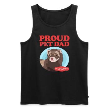 Frettchen Dad Frettchen Liebhaber Geschenk - Männer Premium Bio Tank Top - Schwarz - Vorne - Michal (187cm)