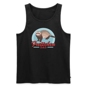 Frettchen Dad Frettchen Besitzer Geschenk - Männer Premium Bio Tank Top - Schwarz - Vorne - Michal (187cm)