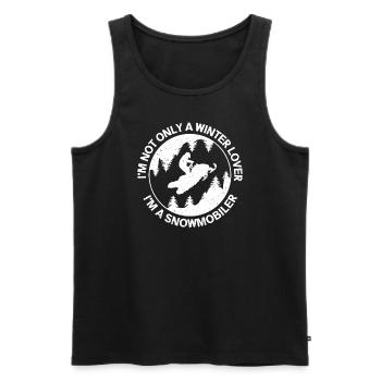 Snowmobile Snowmobile Snowmobile Gift - Men's Premium Organic Tank Top - black - Front - AI Model Male 178 light (178cm)