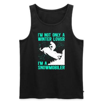 Snowmobile Snowmobile Gift - Men's Premium Organic Tank Top - black - Front - Michal (187cm)