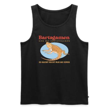 Dragon barbu Reptiles Dragons barbus Cadeau - Débardeur bio Premium Homme - noir - Devant - Michal (187cm)