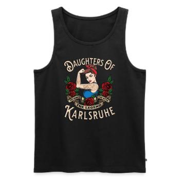 Karlsruhe Frau Geschenk filles de Karlsruhe - Débardeur bio Premium Homme - noir - Devant - AI Model Male 178 light (178cm)