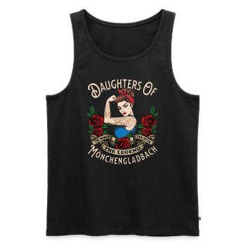 Mönchengladbach Frau filles de Mönchengladbach - Débardeur bio Premium Homme - noir - Devant - AI Model Male 178 light (178cm)