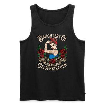 Gelsenkirchen Frau filles de Gelsenkirchen - Débardeur bio Premium Homme - noir - Devant - AI Model Male 178 light (178cm)