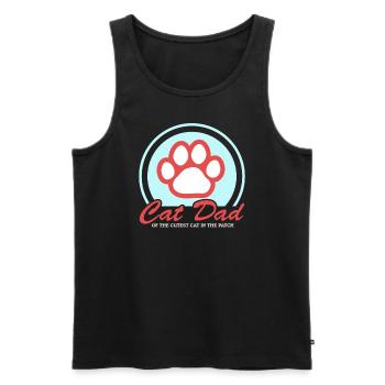 Katzenpapa Cat Dad Katzen Katzenbesitzer Geschenk - Männer Premium Bio Tank Top - Schwarz - Vorne - Michal (187cm)