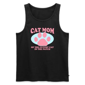 Chat Maman Chats Chat Maman Chat Propriétaire Cadeau - Débardeur bio Premium Homme - noir - Devant - Michal (187cm)