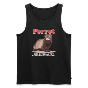 Ferret Propriétaire Ferret Cadeau - Débardeur bio Premium Homme - noir - Devant - AI Model Male 178 light (178cm)