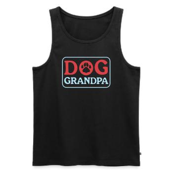 Chiens Grand-père Propriétaire de chien Propriétaire de chien Cadeau - Débardeur bio Premium Homme - noir - Devant - AI Model Male 178 light (178cm)