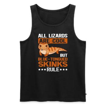 Bluetongued Skink Blue Tongued Skink Lizard Gift - Men's Premium Organic Tank Top - black - Front - Michal (187cm)