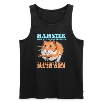 Hamster Golden Hamster Hamster Nain Cadeau - Débardeur bio Premium Homme - noir - Devant - Michal (187cm)