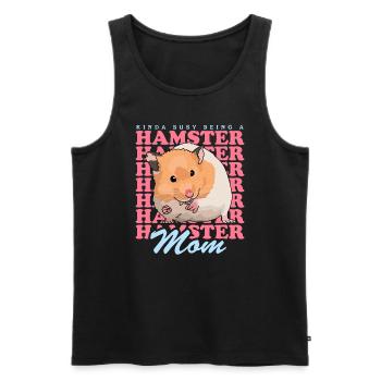 Hamster Maman Doré Hamster Nain Hamster Cadeau - Débardeur bio Premium Homme - noir - Devant - Michal (187cm)
